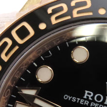 将图像加载到图库查看器中，ROLEX GMT MasterII W40mm 18K Pink Gold Black Dial126715CHNR
