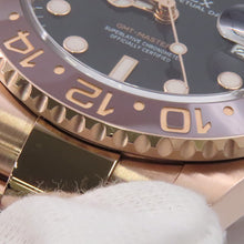 将图像加载到图库查看器中，ROLEX GMT MasterII W40mm 18K Pink Gold Black Dial126715CHNR
