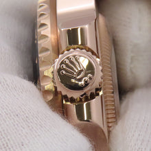 将图像加载到图库查看器中，ROLEX GMT MasterII W40mm 18K Pink Gold Black Dial126715CHNR
