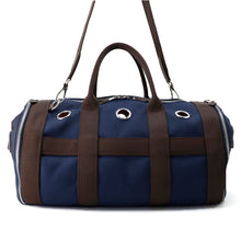 Load image into Gallery viewer, HERMES Dog carry bag Navy Canvas
