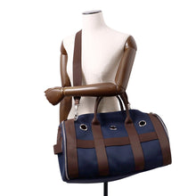 Load image into Gallery viewer, HERMES Dog carry bag Navy Canvas
