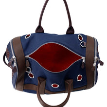 Load image into Gallery viewer, HERMES Dog carry bag Navy Canvas
