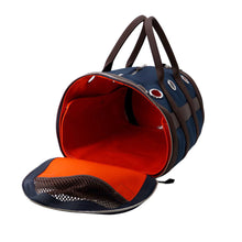 Load image into Gallery viewer, HERMES Dog carry bag Navy Canvas
