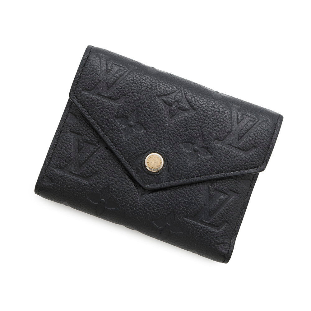 LOUIS VUITTON Portefeuille Victorine NoirM64060 Monogram Empreinte Leather