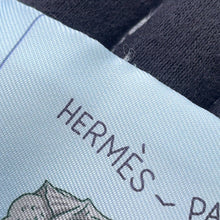 将图像加载到图库查看器中，HERMES Twilly HERMES Parade Hermes Parade Blue Gacier/Vert Amond/Gold Silk100%
