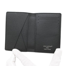 将图像加载到图库查看器中，LOUIS VUITTON Card Case Organizer de Poche NoirN63143 Damier Graphite
