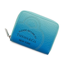 Load image into Gallery viewer, TIFFANY&amp;Co. Return to Tiffany &amp; Co. Small Wallet Infinity Blue Leather
