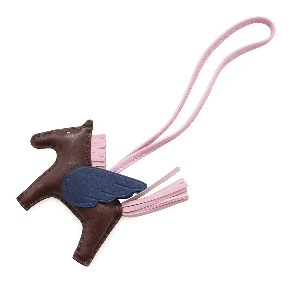 HERMES Rodeo Pegasus RougeSellier/Mauve Sylvestre/Blue Saphir Lambskin