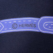 Load image into Gallery viewer, HERMES Maxi Twilly Belt Black/Blue Silk100%

