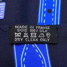 Load image into Gallery viewer, HERMES Maxi Twilly Belt Black/Blue Silk100%
