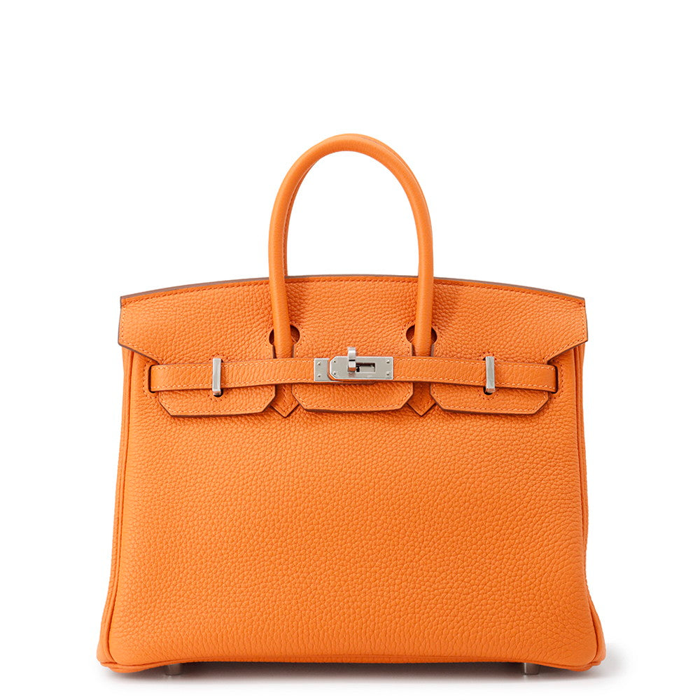 HERMES Birkin Orange Togo Leather Size 25