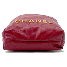 Load image into Gallery viewer, CHANEL CHANEL22 ChainShoulder Bag RedAS3980 Calf Leather Size Mini
