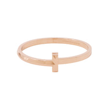 Load image into Gallery viewer, TIFFANY&amp;Co. T One Narrow Hinge Bangle Size Large67794303 18K Pink Gold
