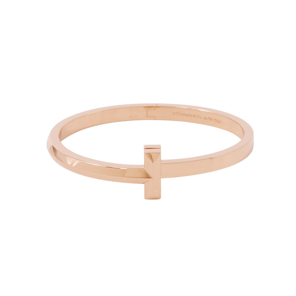 TIFFANY&Co. T One Narrow Hinge Bangle Size Large67794303 18K Pink Gold