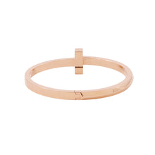 Load image into Gallery viewer, TIFFANY&amp;Co. T One Narrow Hinge Bangle Size Large67794303 18K Pink Gold
