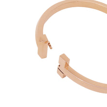 将图像加载到图库查看器中，TIFFANY&amp;Co. T One Narrow Hinge Bangle Size Large67794303 18K Pink Gold
