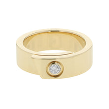Load image into Gallery viewer, CARTIER Anniversary 1P Diamond Ring Size 48/#8 18K Yellow Gold
