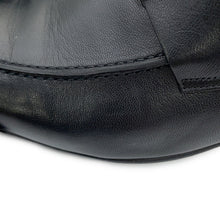 将图像加载到图库查看器中，HERMES Paris Mocassins Black Leather Size Chronomat 44

