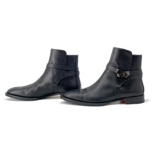 将图像加载到图库查看器中，HERMES Short Boots Fortune BlackH222979Z Calf Leather Size Chronomat 44
