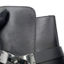 将图像加载到图库查看器中，HERMES Short Boots Fortune BlackH222979Z Calf Leather Size Chronomat 44
