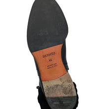 将图像加载到图库查看器中，HERMES Short Boots Fortune BlackH222979Z Calf Leather Size Chronomat 44
