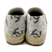 将图像加载到图库查看器中，CHANEL CC Logo espadrilles Gray/BlackG39028 Canvas Leather Size 38C
