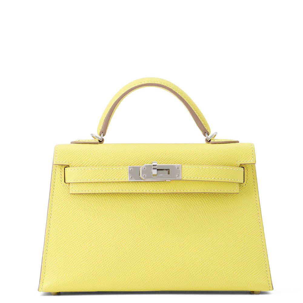 HERMES Mini Kelly 2 Lime Epsom
