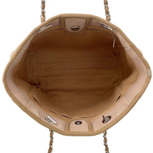 Load image into Gallery viewer, CHANEL Deauville ChainTote Bag BeigeA67001 Canvas Leather Size MM
