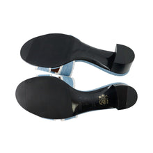Load image into Gallery viewer, HERMES Oazis Sandals Light Blue Denim Leather Size 37H
