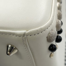 Load image into Gallery viewer, Dior Lady Dior White/BlackM0550PVBC Leather Rhinestone Size Medium
