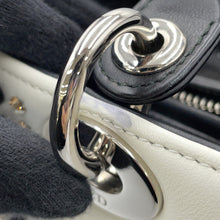 Load image into Gallery viewer, Dior Lady Dior White/BlackM0550PVBC Leather Rhinestone Size Medium
