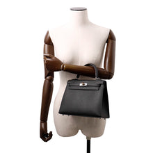 Load image into Gallery viewer, HERMES Kelly Sellier Black Epsom Size 25

