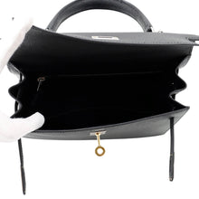 Load image into Gallery viewer, HERMES Kelly Sellier Black Epsom Size 25
