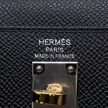 Load image into Gallery viewer, HERMES Kelly Sellier Black Epsom Size 25
