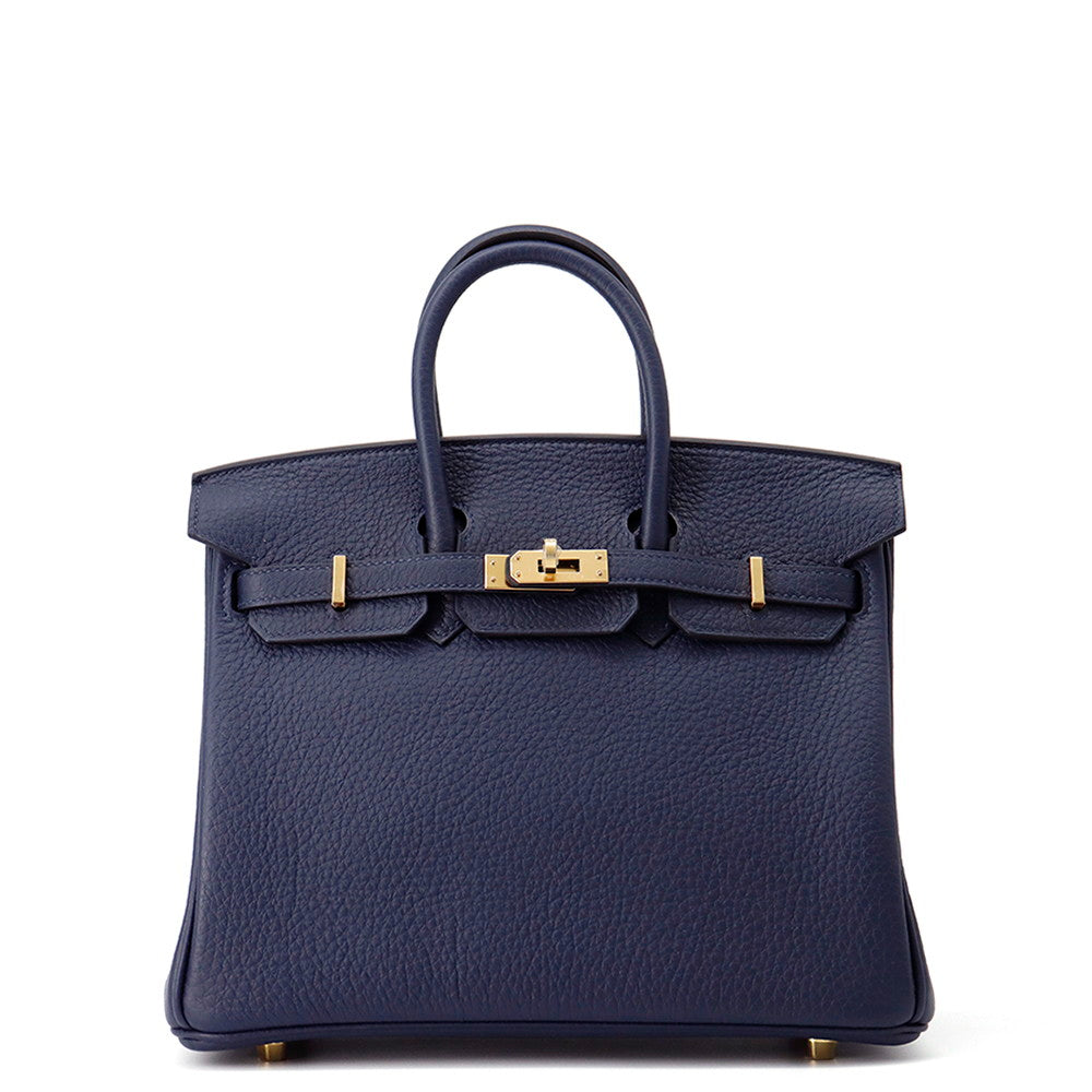 HERMES Birkin Blue Abysse Togo Leather Size 25