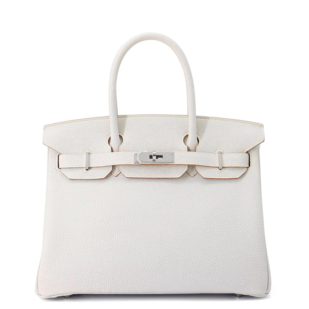 HERMES Birkin Pearl Grey Togo Leather Size 30