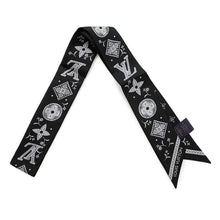 Load image into Gallery viewer, LOUIS VUITTON Bandeau BB Monogram Romance White/BlackM96876 Silk100%
