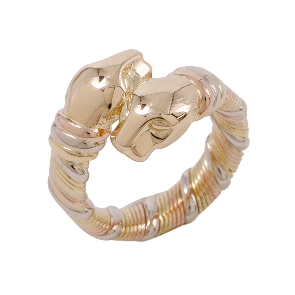 CARTIER PANTHERE Cougar Ring Size 52/#12 K18YG K18PG K18WG