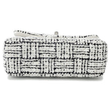 Load image into Gallery viewer, CHANEL Mini Matelasse ChainShoulder Bag White/BlackA69900 Tweed Sequins Leather
