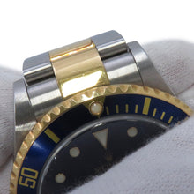 将图像加载到图库查看器中，ROLEX Submariner - Date W40mm Stainless Steel K18YG Blue Dial16613

