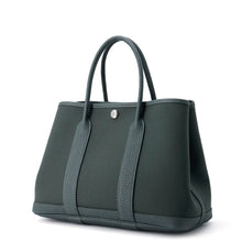 将图像加载到图库查看器中，HERMES Garden Party Vert Mangrove Toile Officier Negonda Leather Size TPM

