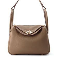 将图像加载到图库查看器中，HERMES Lindy Etoupe Taurillon Clemence Size 26
