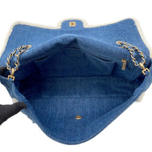 Load image into Gallery viewer, CHANEL Egyptian Line Chain Shoulder Bag Blue Denim Mouton

