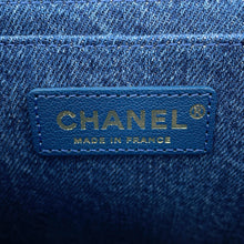 Load image into Gallery viewer, CHANEL Egyptian Line Chain Shoulder Bag Blue Denim Mouton
