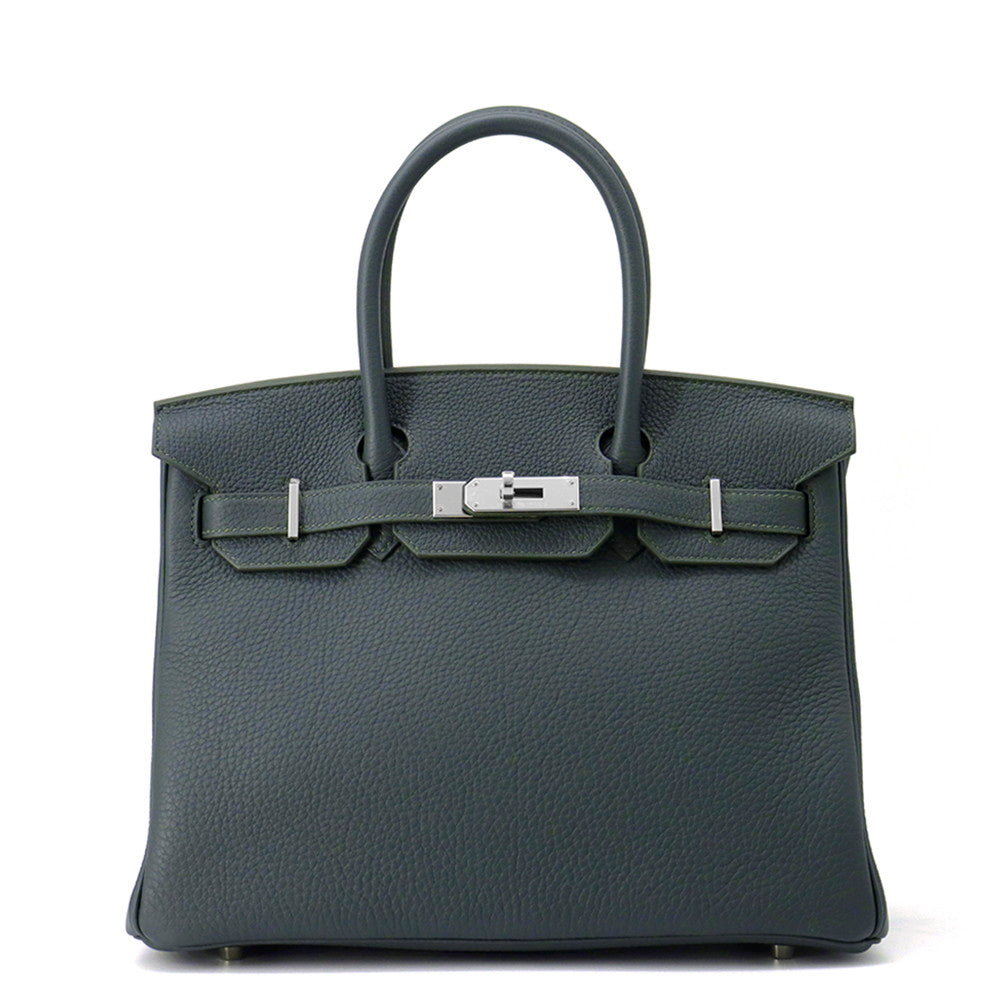 HERMES Birkin Vert Mangrove Togo Leather Size 30