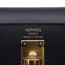 Load image into Gallery viewer, HERMES Kelly Sellier Black Epsom Size 25

