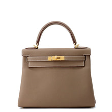 Load image into Gallery viewer, HERMES Kelly Retourne Etoupe Togo Leather Size 28
