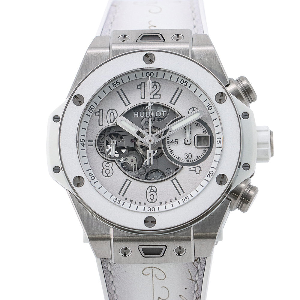 HUBLOT Big Bang Unico Berluti Japan Limited Edition 100 bottles W44mm TI Venezia Leather Rubber White/Skeleton Dial421.NE.0500.VR.JBER22