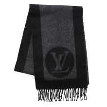 Load image into Gallery viewer, LOUIS VUITTON Echarpe cardiff NoirM72202 Wool 75% Angola 25%
