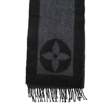 Load image into Gallery viewer, LOUIS VUITTON Echarpe cardiff NoirM72202 Wool 75% Angola 25%
